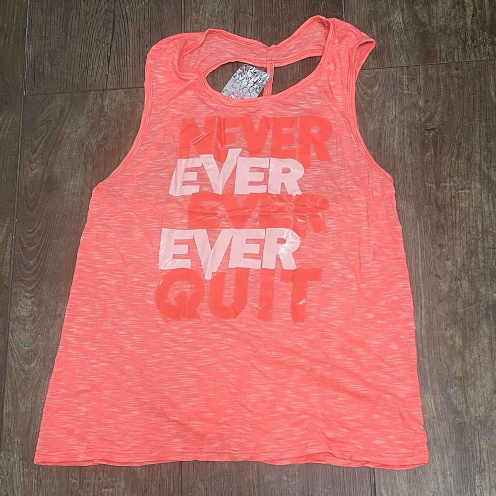 Active Workout Tank Top Motivational Weight Loss Shirt Size XL NWT
